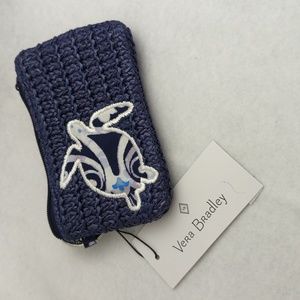 Vera Bradley Sea Turtle Straw Zip ID Case